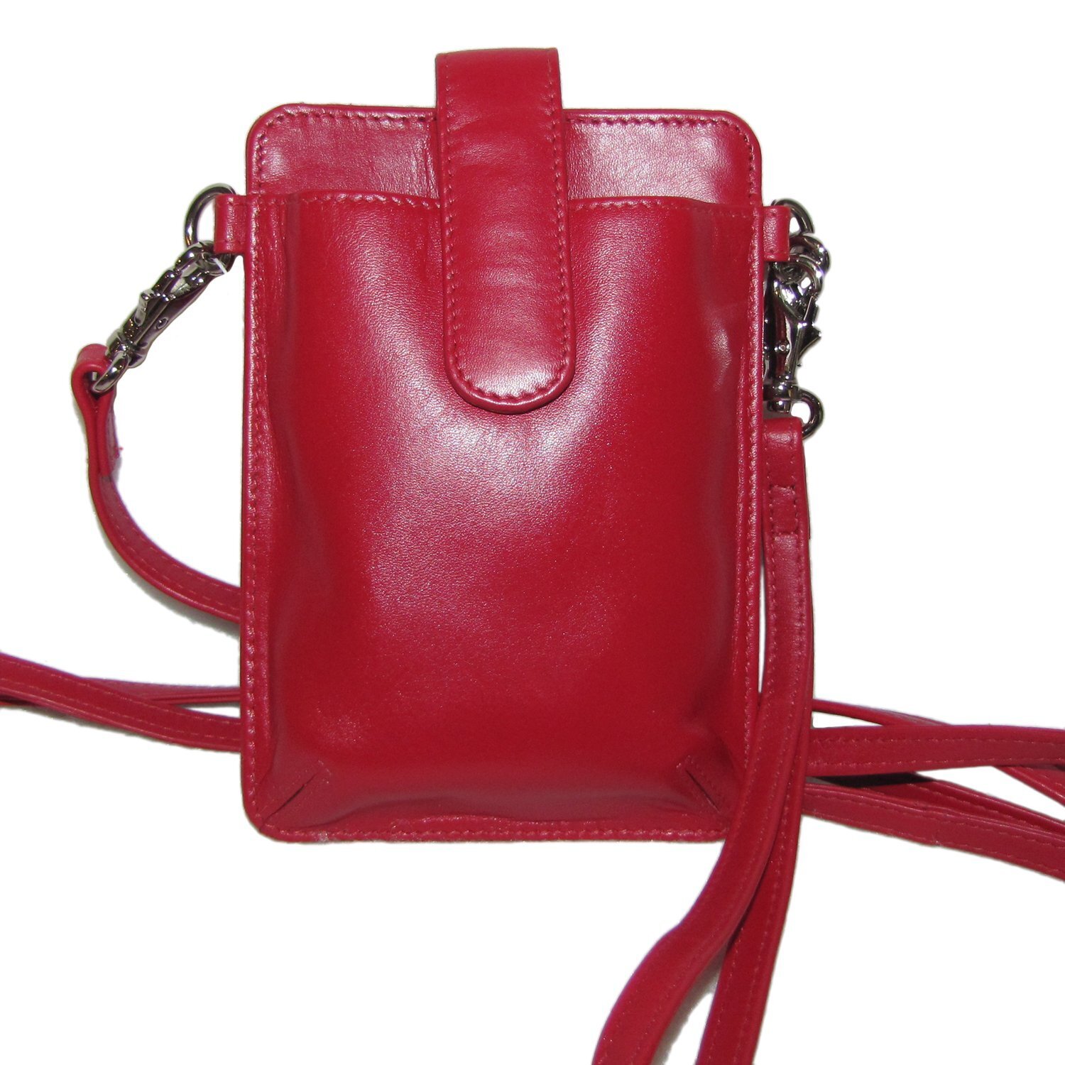 7602 Leather Phone Super Case Wristlet Wallet,One Size,Red